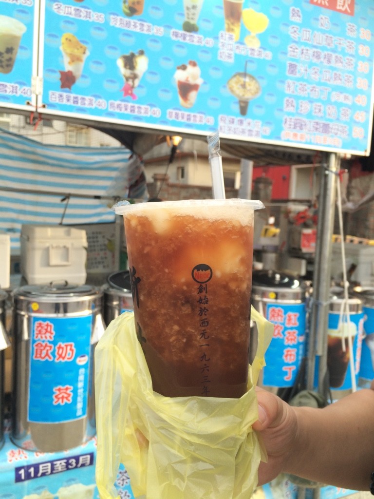 Black tea with sweet slush inside (35 NT = $1.40 CAD)