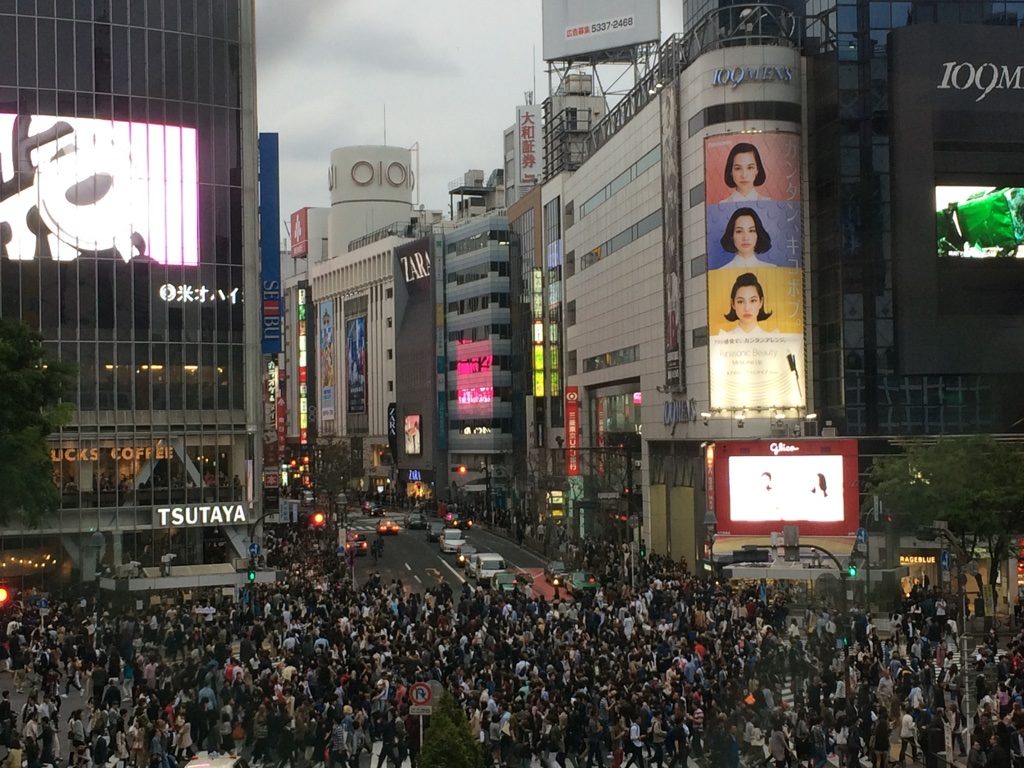 Constantly huge crowds in Shibuya