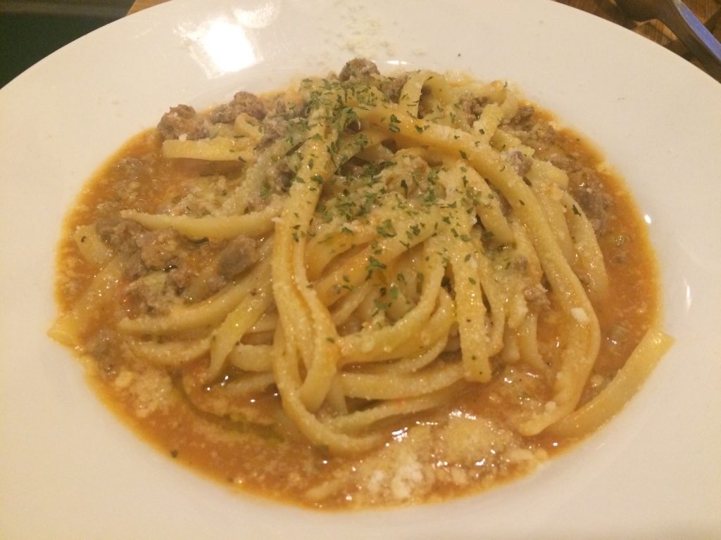 Meat sauce spaghetti (980 JPY = $11 CAD)