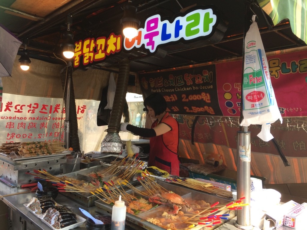 Chicken galbi stall - this lady was the busiest so we went to her. She told us she's the best on the street :P