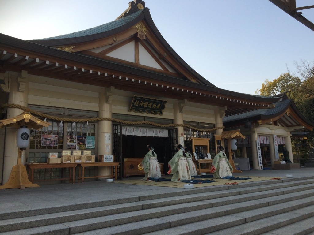 Ceremony outside a shrine