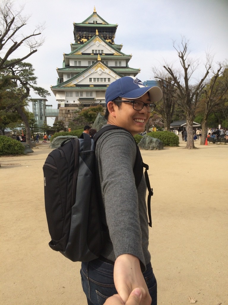 Following Tim to Osaka Castle :)