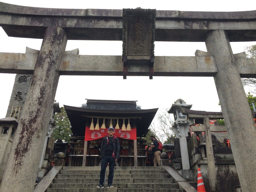 Tim at the top of Mount Inari