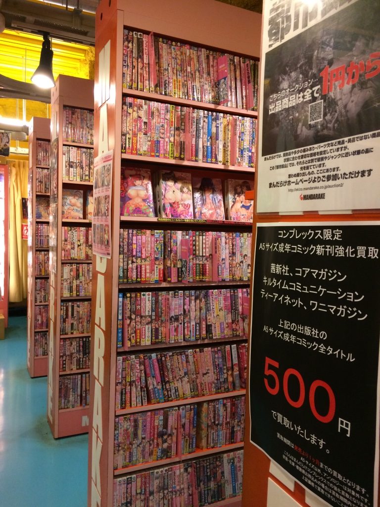 Rows and rows of anime. Some more taboo than others. 