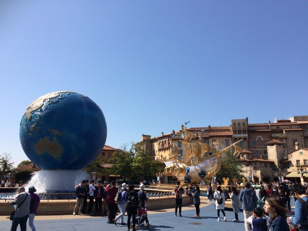 What you see when you first walk into Disney Sea