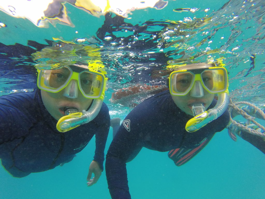Snorkel selfies are always not very attractive