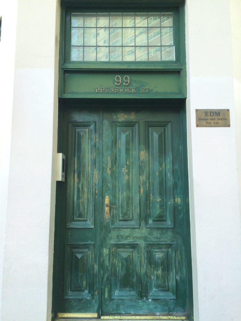 Cool looking door while walking on Brunswick.