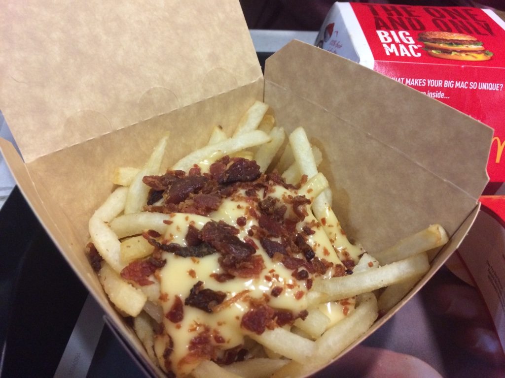 Loaded fries with bacon and cheese