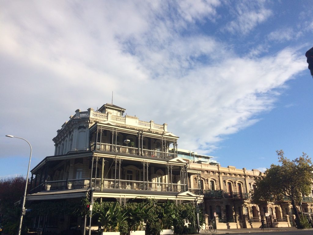 I really like this building on North Terrace Road. A lot of Adelaide's older buildings look similar to this.