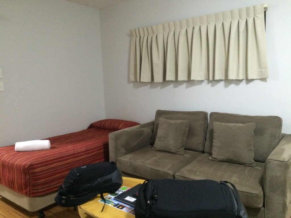 Extra bed and couch in the living area. I didn't get to take a picture of the kitchen/dining area