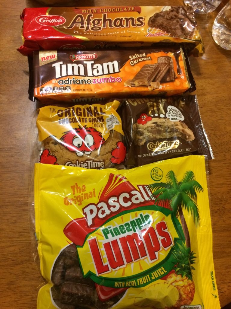 NZ treats, except for the Tim Tams (those are Aussie)