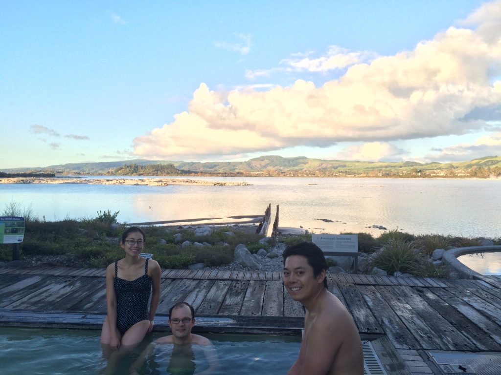 Hanging out in the "Priest Spa", named after a Catholic priest who had chronic arthritis and he bathed in these hot springs and was cured.