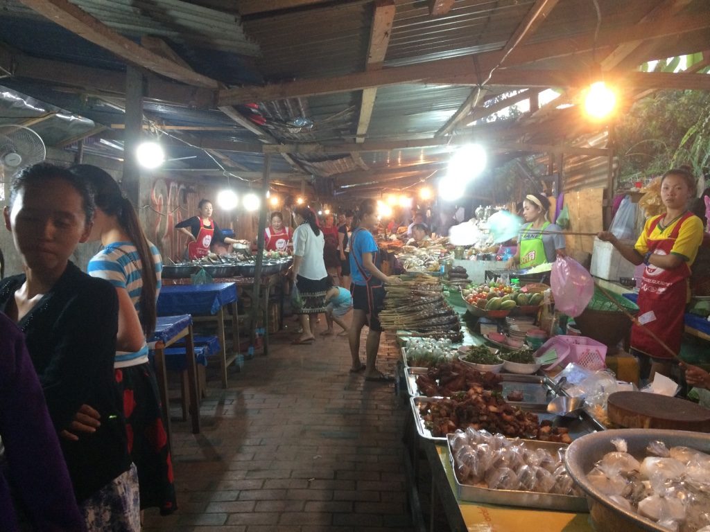 Food alley close to the night market