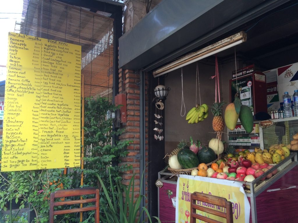 Fruit smoothie stall 