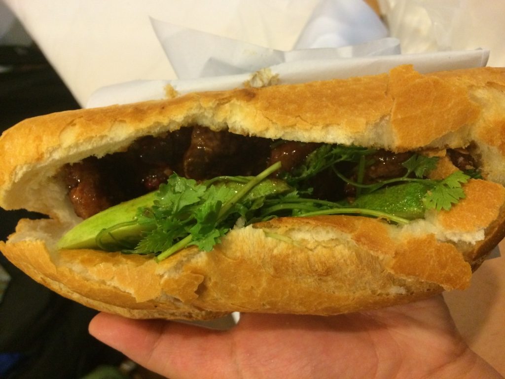 Delicious banh mi for just over $1 CAD