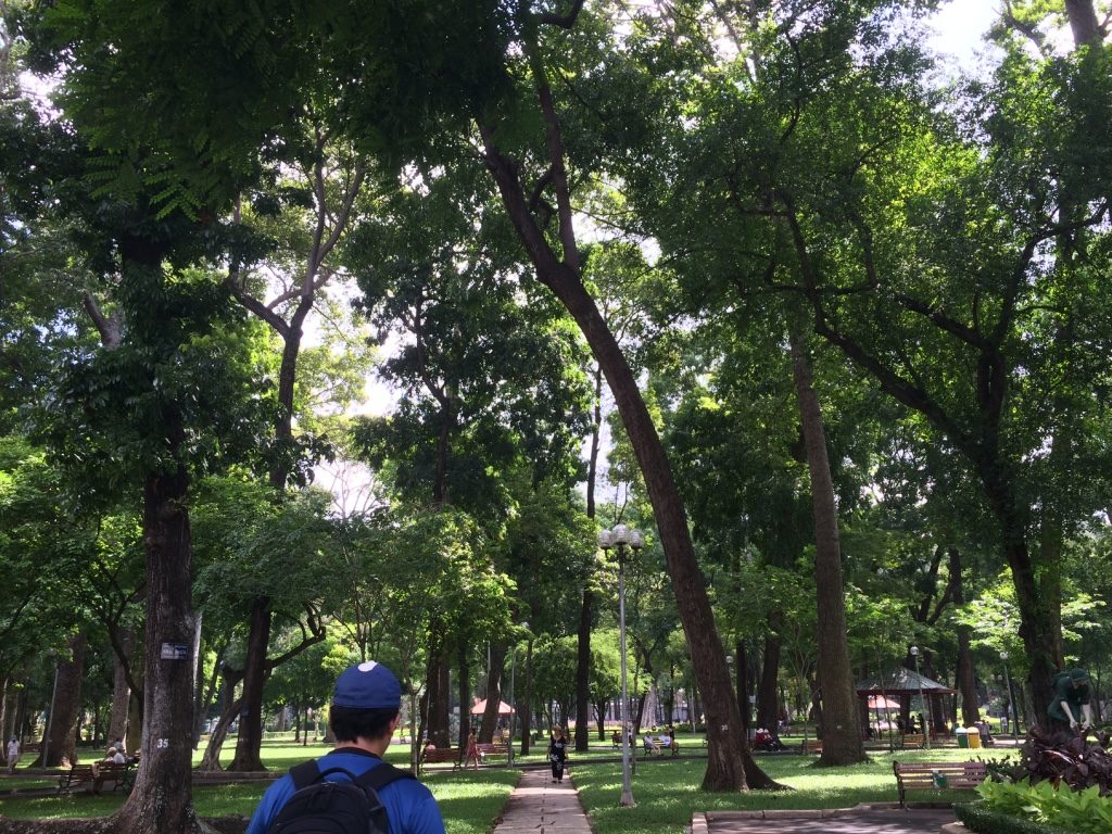 Cong Vien Tao Dan (Park): We found a brief reprieve in a quiet and shaded park.