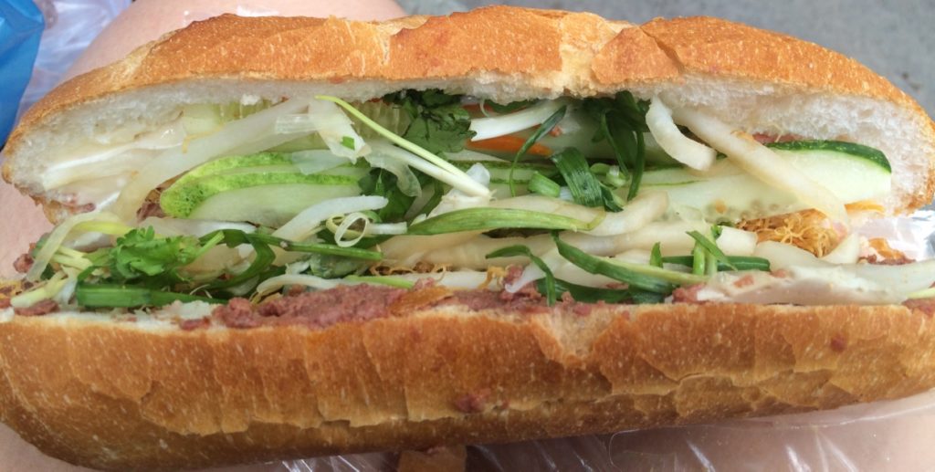 This is the special banh mi (30,000 VND = $1.70 CAD)