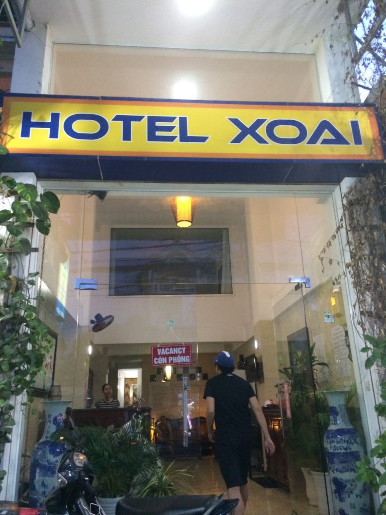 Hotel Xoai entrance. Highly rated on Trip Advisor. Lots of Germans staying here.