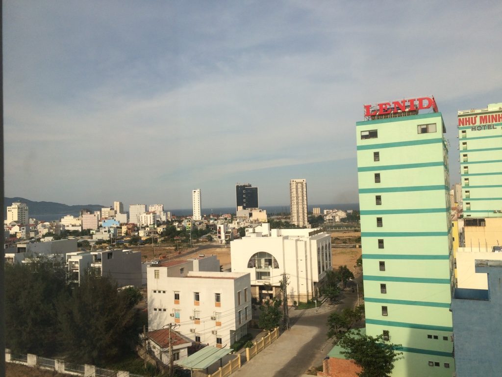 Our partial view of the mountains and ocean