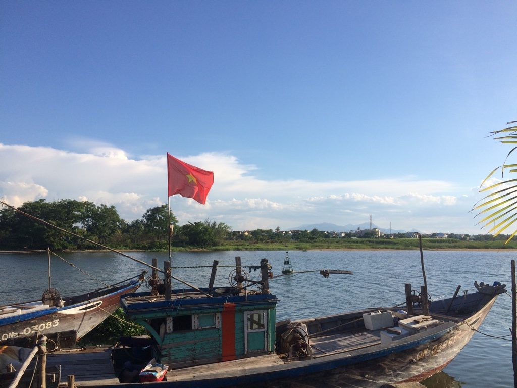 Lots of fishing boats along the river