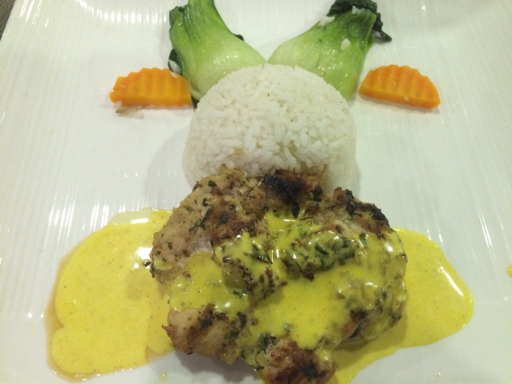 4th course: Coconut curry chicken and rice