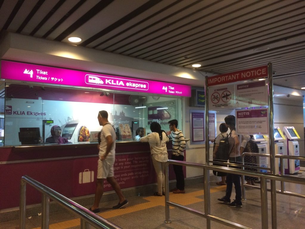 KLIA Express ticket counter