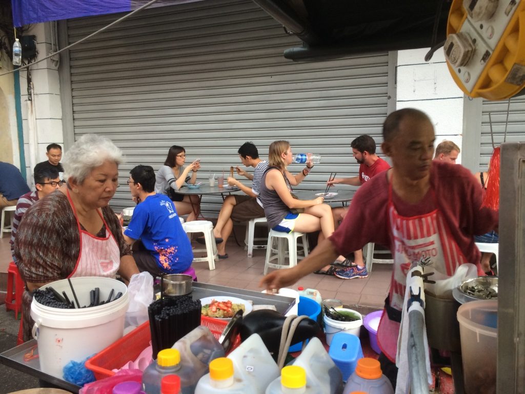 Wan Tan Mee stall. Grandma (Poh Poh) is the boss lady, or the one in charge of the cash. 