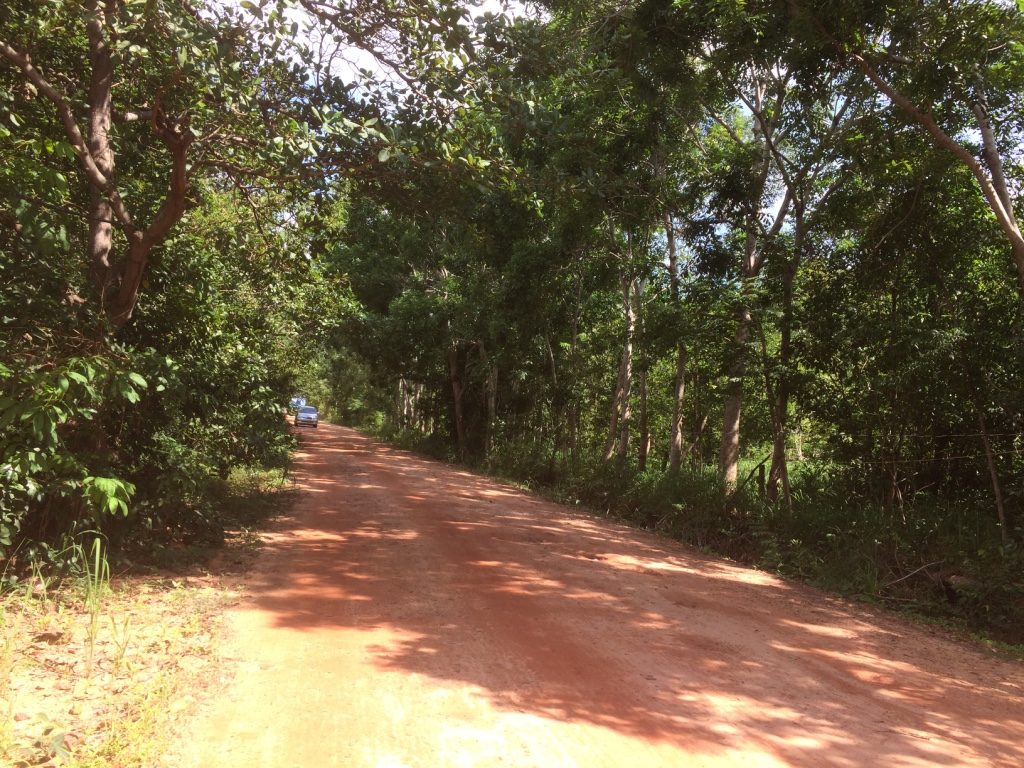 The smoothest part of the dirt road to Sao Beach